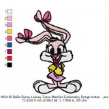 100x100 BaBs Bunny Looney Tunes Machine Embroidery Design Instant Download